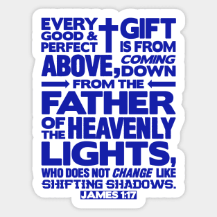 James 1:17 Good & Perfect Gift Sticker